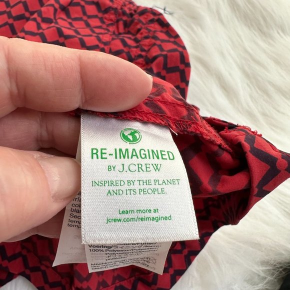 J Crew Swim Trunk 6" inseam Red Navy Print XL Beach Pool Preppy Vacation #AH834 - Picture 9 of 11